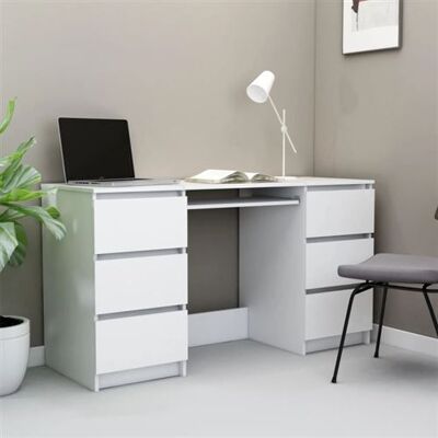 Non communiqué Bureau Blanc 140x50x77 cm Bois d ingénierie Blanc - Publicité Non communiqué Bureau Blanc 140x50x77 cm Bois d ingénierie Blanc - Publicité