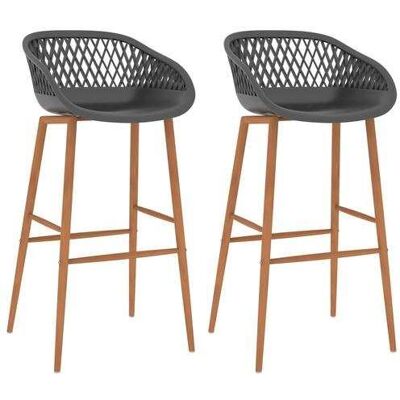 Non communiqué Lot de 2 chaise de bar vidaxl H. 95.5 cm non pliable en bois interieur gris gris - Publicité Non communiqué Lot de 2 chaise de bar vidaxl H. 95.5 cm non pliable en bois interieur gris gris - Publicité