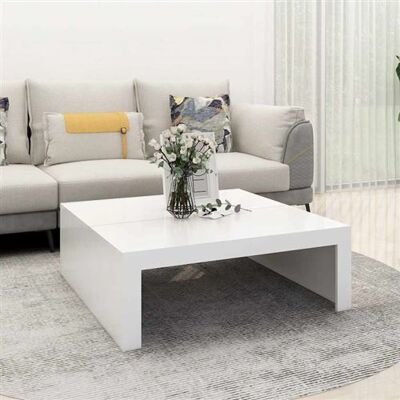 Non communiqué Table basse blanc 100x100x35 cm bois d ingénierie Blanc - Publicité Non communiqué Table basse blanc 100x100x35 cm bois d ingénierie Blanc - Publicité