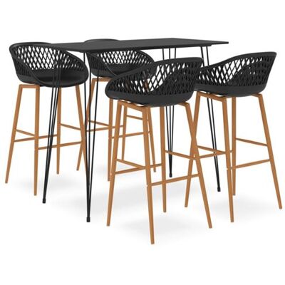 Non communiqué Ensemble de bar 5 pcs Noir Noir - Publicité Non communiqué Ensemble de bar 5 pcs Noir Noir - Publicité