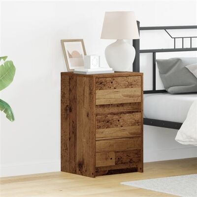 Non communiqué Table de chevet avec lumières LED en bois ancien - Publicité Non communiqué Table de chevet avec lumières LED en bois ancien - Publicité