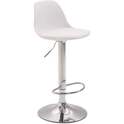 Non communiqué CLP Tabouret de bar Kiel Similicuir et coque en plastique , Chrome/Blanc Blanc - Publicité Non communiqué CLP Tabouret de bar Kiel Similicuir et coque en plastique , Chrome/Blanc Blanc - Publicité