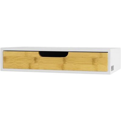 SoBuy Étagère Murale avec Tiroir - Étagère Flottante Moderne en Blanc Naturel Blanc, Blanc - Publicité SoBuy Étagère Murale avec Tiroir - Étagère Flottante Moderne en Blanc Naturel Blanc, Blanc - Publicité