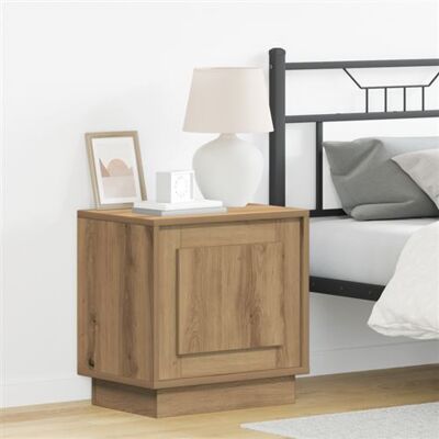 Table de Nuit Chêne Vidaxl Éclairage LED Moderne Bois Durables - Publicité Table de Nuit Chêne Vidaxl Éclairage LED Moderne Bois Durables - Publicité