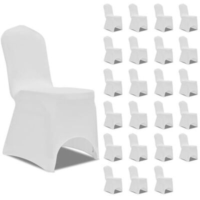 vidaXL Housse de chaise blanche 24 pcs. Extensible universelle - Publicité vidaXL Housse de chaise blanche 24 pcs. Extensible universelle - Publicité