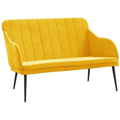 Banc en velours jaune Vidaxl - Publicité Banc en velours jaune Vidaxl - Publicité