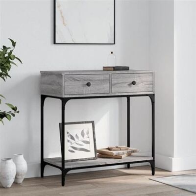 Non communiqué vidaXL Table console sonoma gris 75x34,5x75 cm bois d'ingénierie 833401 Gris - Publicité Non communiqué vidaXL Table console sonoma gris 75x34,5x75 cm bois d'ingénierie 833401 Gris - Publicité