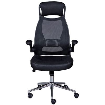 Non communiqué Fauteuil de Bureau Tissu Mesh Noir et Appui-Tête Pieds Chromés - WALTUS - ALTOBUY Noir - Publicité Non communiqué Fauteuil de Bureau Tissu Mesh Noir et Appui-Tête Pieds Chromés - WALTUS - ALTOBUY Noir - Publicité