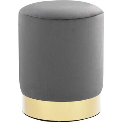 Non communiqué Tabouret Gris foncé et doré Velours Gris foncé et doré - Publicité Non communiqué Tabouret Gris foncé et doré Velours Gris foncé et doré - Publicité