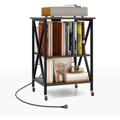Non communiqué Giantex Meuble Tourne-Disque Vinyle avec Prise, Table d’Appoint à Roulette, Gris Gris - Publicité Non communiqué Giantex Meuble Tourne-Disque Vinyle avec Prise, Table d’Appoint à Roulette, Gris Gris - Publicité