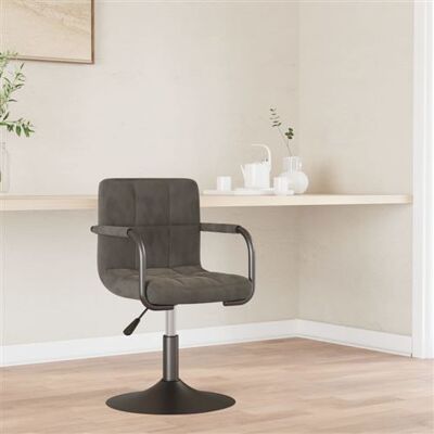 Vidaxl - Tabouret de Bar en Velours Gris Foncé Pivotant - Tabouret - Publicité Vidaxl - Tabouret de Bar en Velours Gris Foncé Pivotant - Tabouret - Publicité