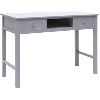 vidaXL - Desk 110x45x76 cm - Gris - Bois - Desk - Publicité vidaXL - Desk 110x45x76 cm - Gris - Bois - Desk - Publicité