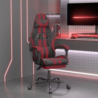 Chaise de jeu vidaXL avec repose-pieds - Noir et Bourgogne - Chaise de jeu - Publicité Chaise de jeu vidaXL avec repose-pieds - Noir et Bourgogne - Chaise de jeu - Publicité