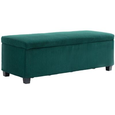 Non communiqué Banquette coffre design velours côtelé - dim. 112 x 42 x 40 cm rangement 84L - vert Vert - Publicité Non communiqué Banquette coffre design velours côtelé - dim. 112 x 42 x 40 cm rangement 84L - vert Vert - Publicité