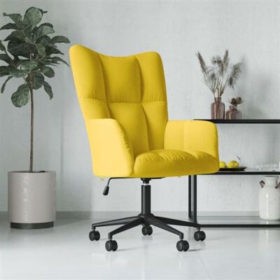 Non communiqué Chaise de relaxation Jaune moutarde Velours jaune - Publicité Non communiqué Chaise de relaxation Jaune moutarde Velours jaune - Publicité