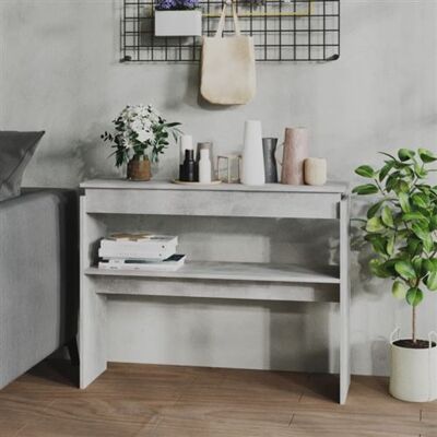 Non communiqué Table console gris béton 102x30x80 cm bois d ingénierie Gris béton - Publicité Non communiqué Table console gris béton 102x30x80 cm bois d ingénierie Gris béton - Publicité