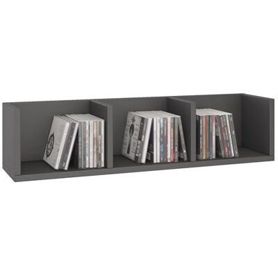 Idimex Etagère murale NELLO, meuble de rangement pour CD et DVD ou décoration avec 3 compartiments ouverts, en mélaminé gris mat Gris - Publicité Idimex Etagère murale NELLO, meuble de rangement pour CD et DVD ou décoration avec 3 compartiments ouverts, en mélaminé gris mat Gris - Publicité