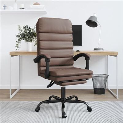 Non communiqué vidaXL Fauteuil de Massage Inclinable de Bureau, Chaise Pivotante avec Dossier et Repose-pied Réglables, Siège de Bureau, Moderne, Marron Similicuir - Publicité Non communiqué vidaXL Fauteuil de Massage Inclinable de Bureau, Chaise Pivotante avec Dossier et Repose-pied Réglables, Siège de Bureau, Moderne, Marron Similicuir - Publicité