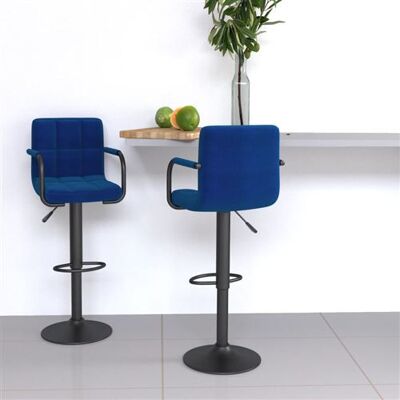 Tabourets de cuisine réglables bleus Vidaxl 2 unités - Publicité Tabourets de cuisine réglables bleus Vidaxl 2 unités - Publicité