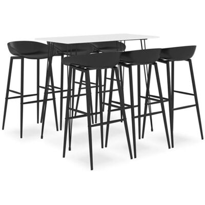 Non communiqué Ensemble de bar 7 pcs Blanc et noir Blanc - Publicité Non communiqué Ensemble de bar 7 pcs Blanc et noir Blanc - Publicité