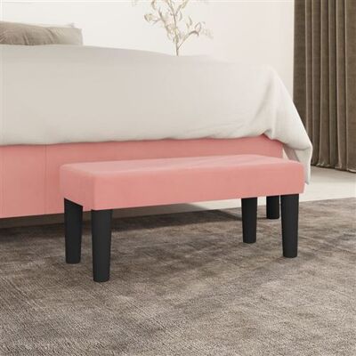 Non communiqué vidaXL Banc Rose 70x30x30 cm Velours346643 Rose - Publicité Non communiqué vidaXL Banc Rose 70x30x30 cm Velours346643 Rose - Publicité
