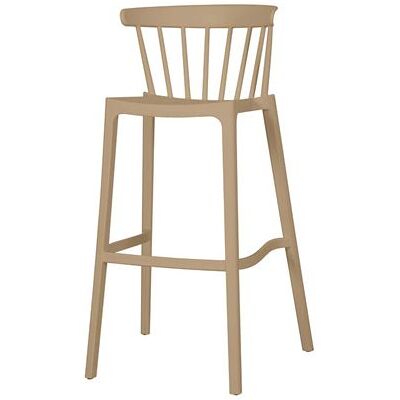 Veba Tabouret de Bar Empilable Sable en Polypropylène - Lot de 4 - Moderne & Durable - Publicité Veba Tabouret de Bar Empilable Sable en Polypropylène - Lot de 4 - Moderne & Durable - Publicité
