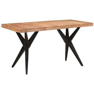Table à manger en acacia massif vidaXL - 4 places - 140x70x76cm - Publicité Table à manger en acacia massif vidaXL - 4 places - 140x70x76cm - Publicité