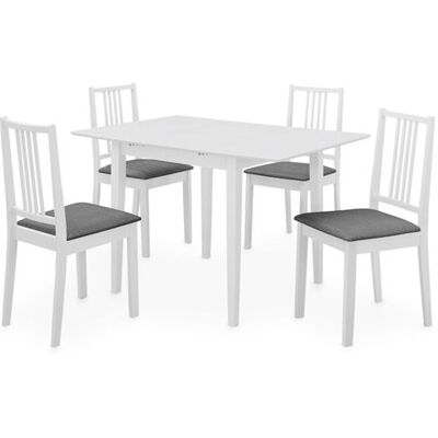 vidaXL Ensemble de salle à manger extensible 5 pièces MDF Blanc - Salle à manger - Publicité vidaXL Ensemble de salle à manger extensible 5 pièces MDF Blanc - Salle à manger - Publicité