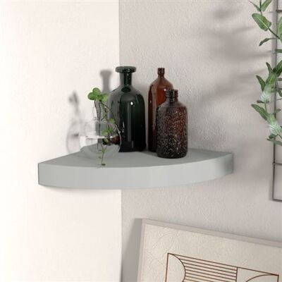 Non communiqué Étagère d angle flottante gris 25x25x3,8 cm MDF Gris - Publicité Non communiqué Étagère d angle flottante gris 25x25x3,8 cm MDF Gris - Publicité