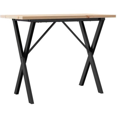 Table à manger vidaXL cadre X Bois massif de pin et fer - Table à manger - Publicité Table à manger vidaXL cadre X Bois massif de pin et fer - Table à manger - Publicité