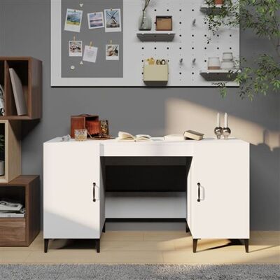 Bureau Blanc 140x50x75 cm vidaXL - Bureau, Étude, Coiffeuse - Publicité Bureau Blanc 140x50x75 cm vidaXL - Bureau, Étude, Coiffeuse - Publicité