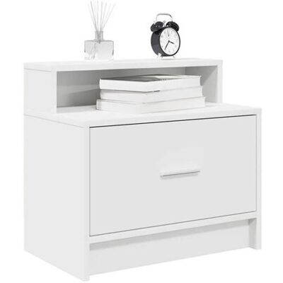 Non communiqué vidaXL Table de chevet avec tiroir 2 pcs blanc 51x31x47 cm, table d'appoint, armoire de lit, table d'appoint pour la 858669 Blanc - Publicité Non communiqué vidaXL Table de chevet avec tiroir 2 pcs blanc 51x31x47 cm, table d'appoint, armoire de lit, table d'appoint pour la 858669 Blanc - Publicité