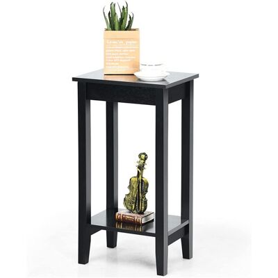 Non communiqué Giantex Table d'Appoint, Bout de Canapé à 2 Niveaux avec Pieds en Bois Massif, Design Étroit, Assemblage Facile, 40,5 x 29 x 73,5 cm, Noir Noir - Publicité Non communiqué Giantex Table d'Appoint, Bout de Canapé à 2 Niveaux avec Pieds en Bois Massif, Design Étroit, Assemblage Facile, 40,5 x 29 x 73,5 cm, Noir Noir - Publicité
