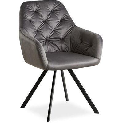Non communiqué Chaise de Salle à Manger Moderne Velours - couleur gris Gris - Publicité Non communiqué Chaise de Salle à Manger Moderne Velours - couleur gris Gris - Publicité