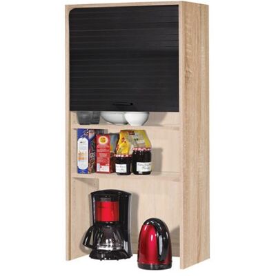 Non communiqué Meuble Haut de Cuisine Chêne Rideau Noir 4 Niches 60 x 124 x 35 cm - L 60 x l 35 x H 123.6 cm Noir - Publicité Non communiqué Meuble Haut de Cuisine Chêne Rideau Noir 4 Niches 60 x 124 x 35 cm - L 60 x l 35 x H 123.6 cm Noir - Publicité