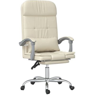 Non communiqué Fauteuil de massage inclinable de bureau Crème Similicuir - Publicité Non communiqué Fauteuil de massage inclinable de bureau Crème Similicuir - Publicité