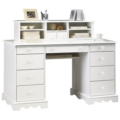 Non communiqué Bureau Ministre Blanc Surmeuble Style Anglais 11 Tiroirs L 137.5 x P 58.3 Blanc - Publicité Non communiqué Bureau Ministre Blanc Surmeuble Style Anglais 11 Tiroirs L 137.5 x P 58.3 Blanc - Publicité