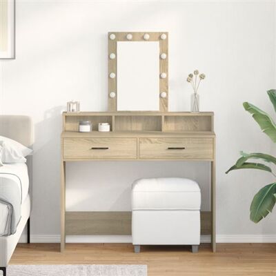 vidaXL Sonoma Eiche Holzwerkstoff Tablette avec Miroir - Mobilier Chambre - Publicité vidaXL Sonoma Eiche Holzwerkstoff Tablette avec Miroir - Mobilier Chambre - Publicité