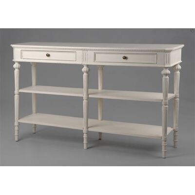 Hellin Console 6 pieds Léonie - Amadeus - Blanc - Bois Blanc - Publicité Hellin Console 6 pieds Léonie - Amadeus - Blanc - Bois Blanc - Publicité