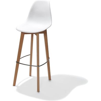 Veba Keeve Blanc - Tabouret de Bar - 47x119cm - Usage Intérieur - Publicité Veba Keeve Blanc - Tabouret de Bar - 47x119cm - Usage Intérieur - Publicité