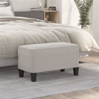 Banquette en microfibre vidaXL - 70x35x41 cm - Gris clair - Publicité Banquette en microfibre vidaXL - 70x35x41 cm - Gris clair - Publicité