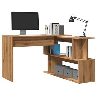 Non communiqué Bureau d angle chêne artisanal 200,5x50x76 cm bois d ingénierie Marron - Publicité Non communiqué Bureau d angle chêne artisanal 200,5x50x76 cm bois d ingénierie Marron - Publicité