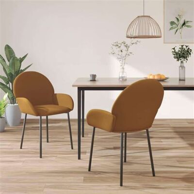 VidaXL - Nova - Marron - Ensemble de 2 - Chaises de salle à manger - Publicité VidaXL - Nova - Marron - Ensemble de 2 - Chaises de salle à manger - Publicité