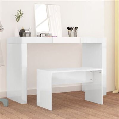 Tabouret de maquillage blanc à haute brillance vidaXL - Tabouret de coiffeuse - Publicité Tabouret de maquillage blanc à haute brillance vidaXL - Tabouret de coiffeuse - Publicité