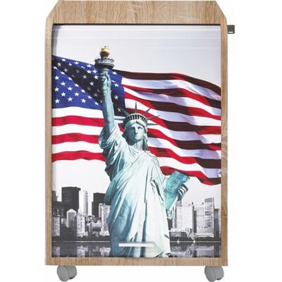 GAETAN Caisson décor New York avec serrure - armoire - Publicité GAETAN Caisson décor New York avec serrure - armoire - Publicité