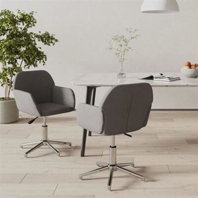 Chaises de salle à manger pivotantes gris clair - VidaXL - Publicité Chaises de salle à manger pivotantes gris clair - VidaXL - Publicité
