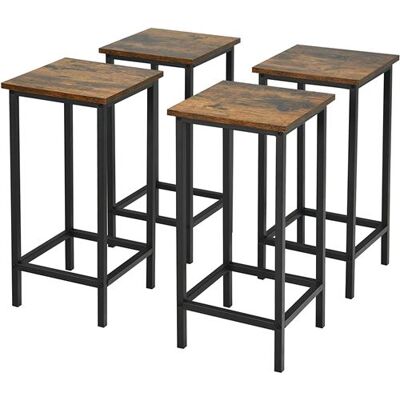 Non communiqué Giantex Tabourets de Bar Industriel Lot de 4 avec Repose-Pieds Hauteur 72cm, Chaise de Bar Siège Carrés avec Cadre en Métal, Marron Marron - Publicité Non communiqué Giantex Tabourets de Bar Industriel Lot de 4 avec Repose-Pieds Hauteur 72cm, Chaise de Bar Siège Carrés avec Cadre en Métal, Marron Marron - Publicité