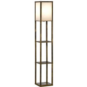 Non communiqué Lampadaire étagère lampe étagère 26L x 26l x 160H cm 3 étagères 4 niveaux MDF aspect bois vieilli Marron - Publicité Non communiqué Lampadaire étagère lampe étagère 26L x 26l x 160H cm 3 étagères 4 niveaux MDF aspect bois vieilli Marron - Publicité