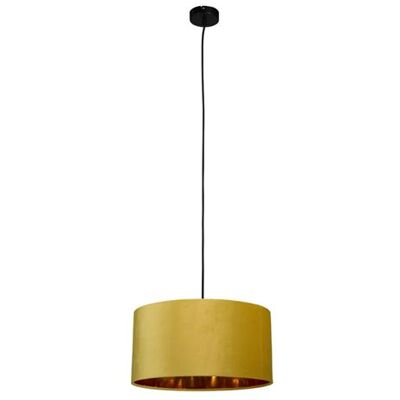 Lampe suspendue en velours ochre IDE-60057 - Éclairage suspendu - Publicité Lampe suspendue en velours ochre IDE-60057 - Éclairage suspendu - Publicité