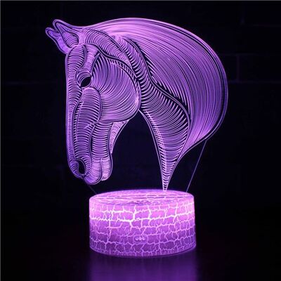 Stack Lampe 3D Tactile Veilleuses Enfant 7 Couleurs avec Telecommande - Cheval #467 - Publicité Stack Lampe 3D Tactile Veilleuses Enfant 7 Couleurs avec Telecommande - Cheval #467 - Publicité